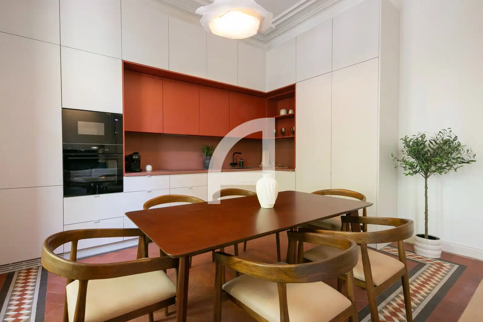 Dining room of Flat for rent in Barcelona  with Air Conditioner, Heating and Parquet flooring