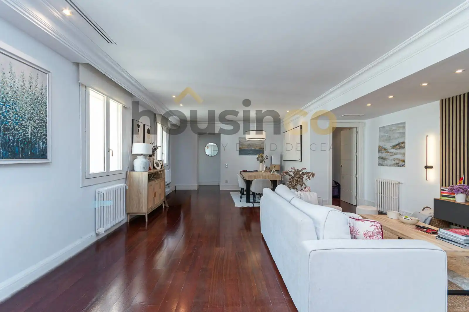 Wohnzimmer von Wohnung zur Miete in Madrid mit Klimaanlage, Heizung und Parkett