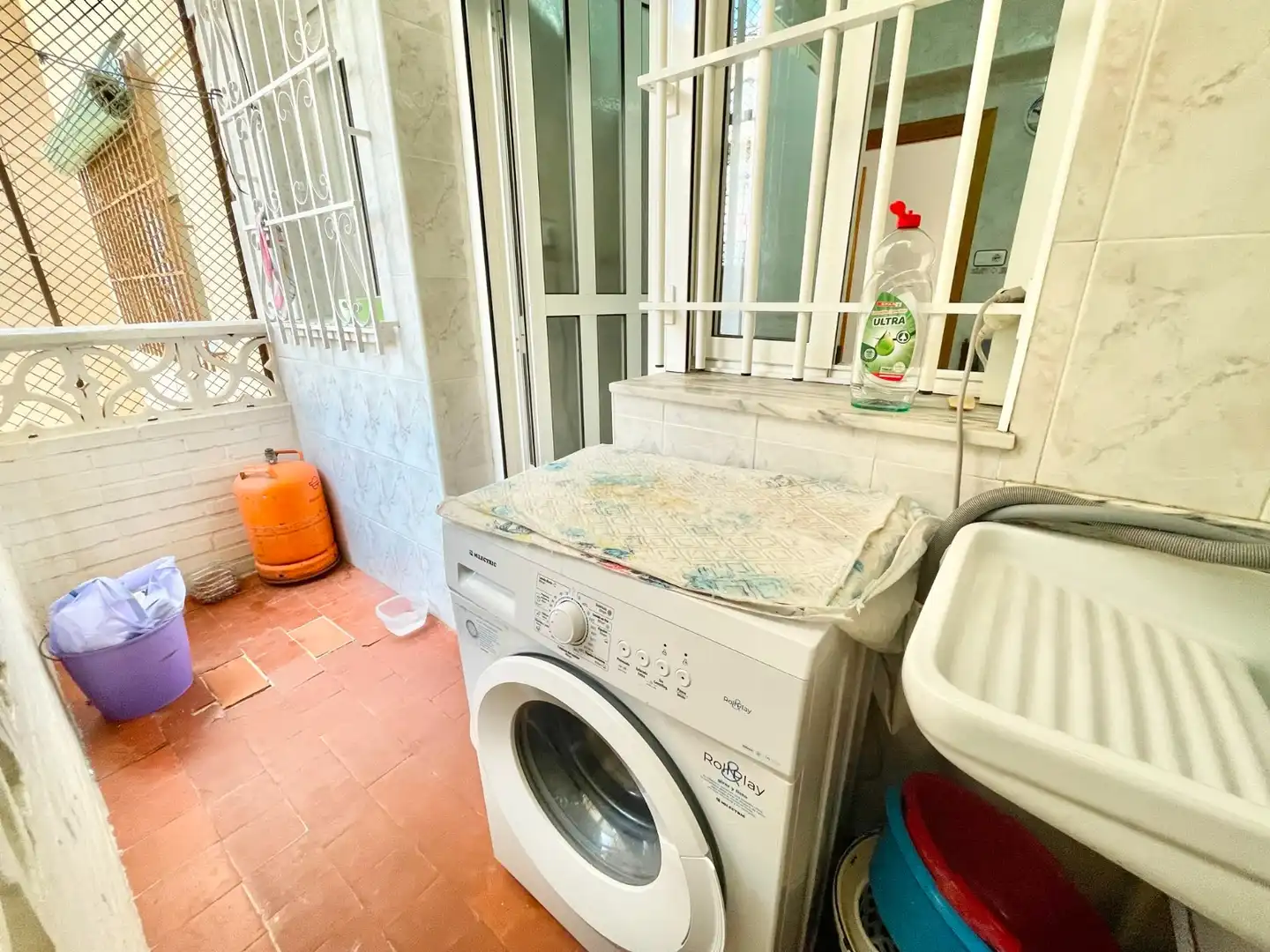 Terrasse von Erdgeschoss zur Miete in San Pedro del Pinatar mit Möbliert, Waschmaschine und Mikrowelle