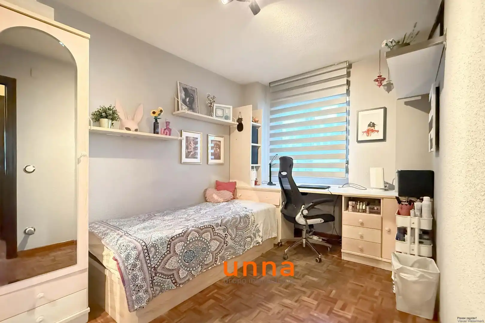Bedroom of Flat for sale in Móstoles  with Air Conditioner, Parquet flooring and Terrace