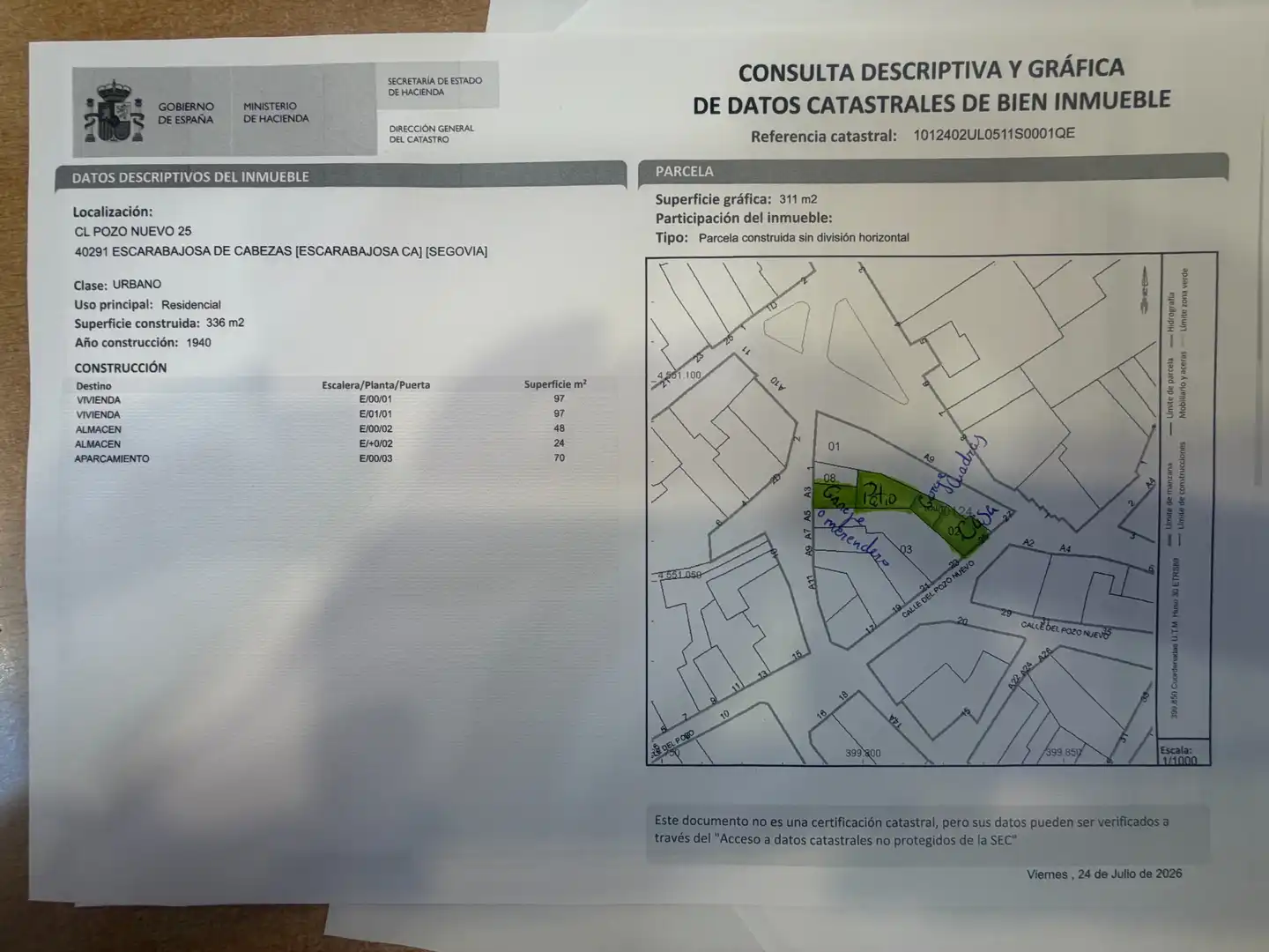 Finca rústica en venda en Escarabajosa de Cabezas amb Jardí privat i Traster
