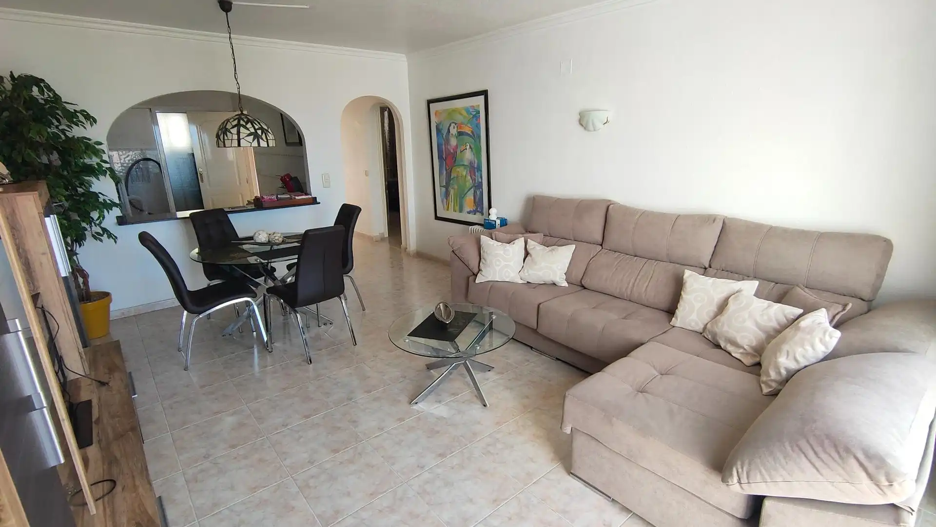 Sala d'estar de Pis en venda en Pulpí amb Aire condicionat, Terrassa i Moblat