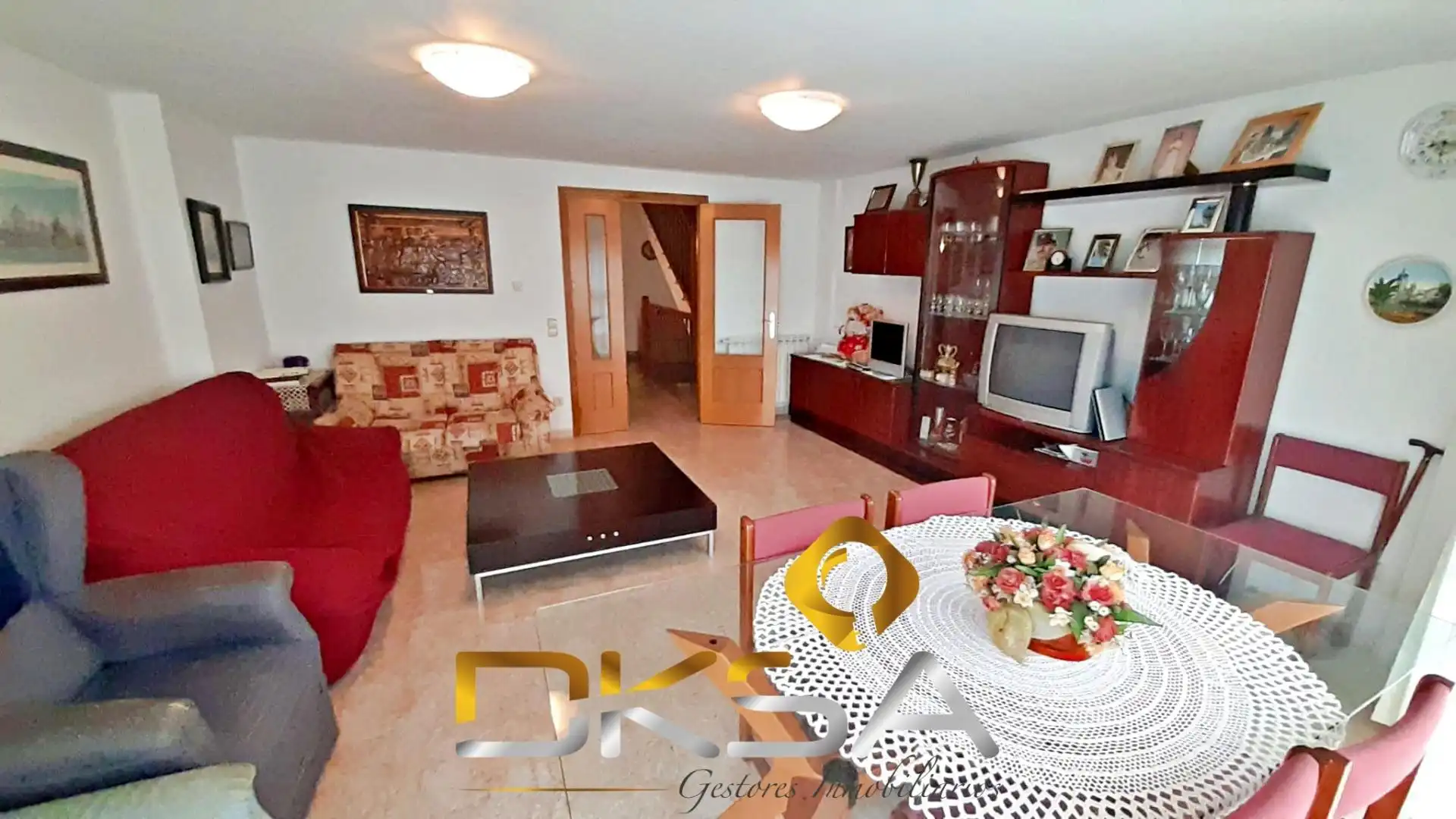 Wohnzimmer von Einfamilien-Reihenhaus zum Verkauf in Alcalà de Xivert mit Möbliert und Balkon