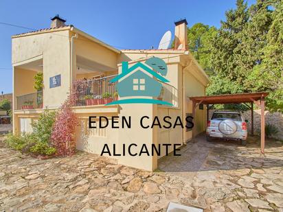 Exterior view of House or chalet for sale in Torremanzanas / La Torre de les Maçanes  with Air Conditioner, Heating and Private garden