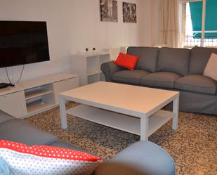 Sala d'estar de Pis de lloguer en  Valencia Capital amb Aire condicionat, Terrassa i Moblat