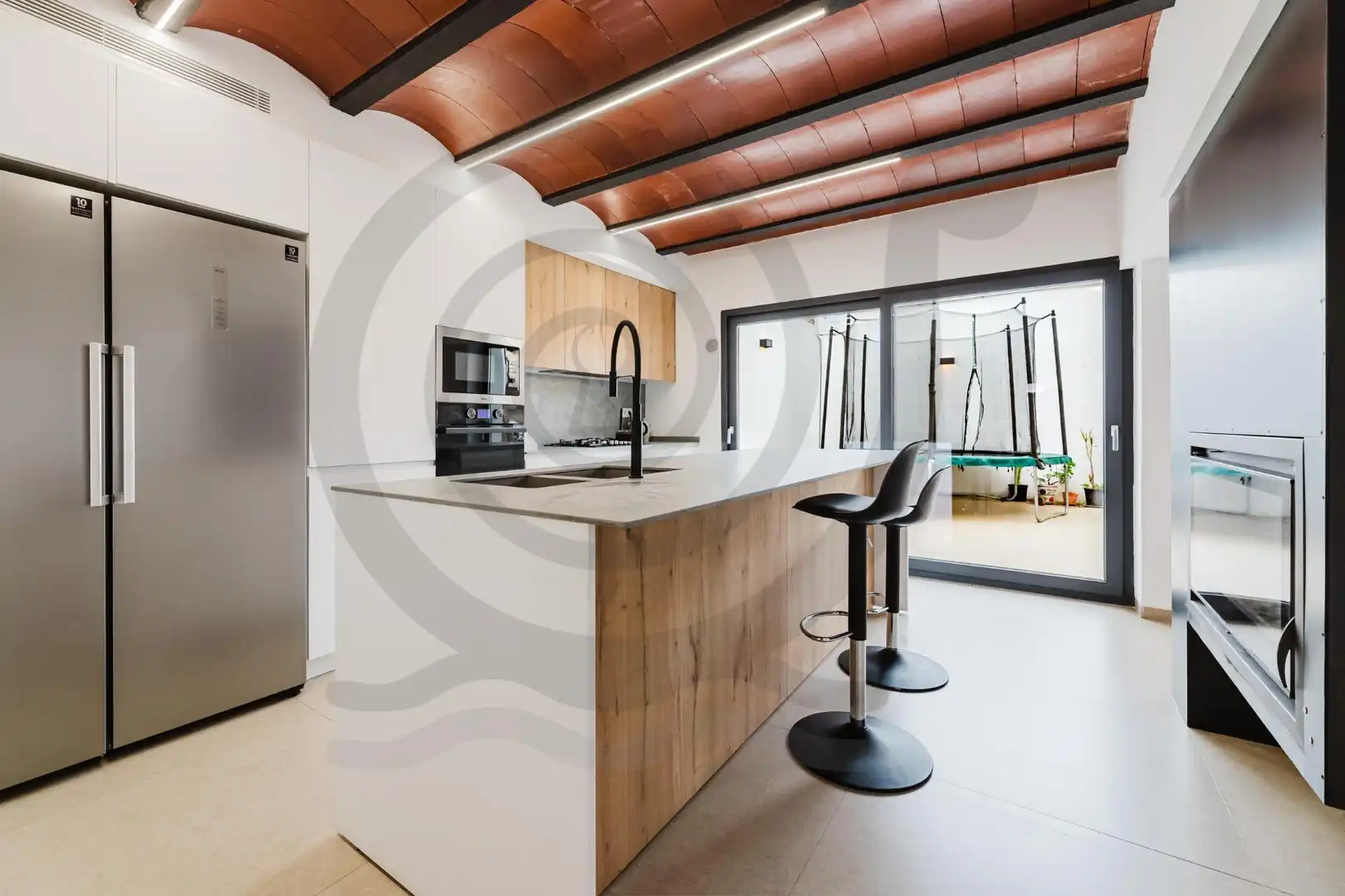 Küche von Haus oder Chalet zum Verkauf in Castellón de la Plana / Castelló de la Plana mit Klimaanlage, Heizung und Terrasse