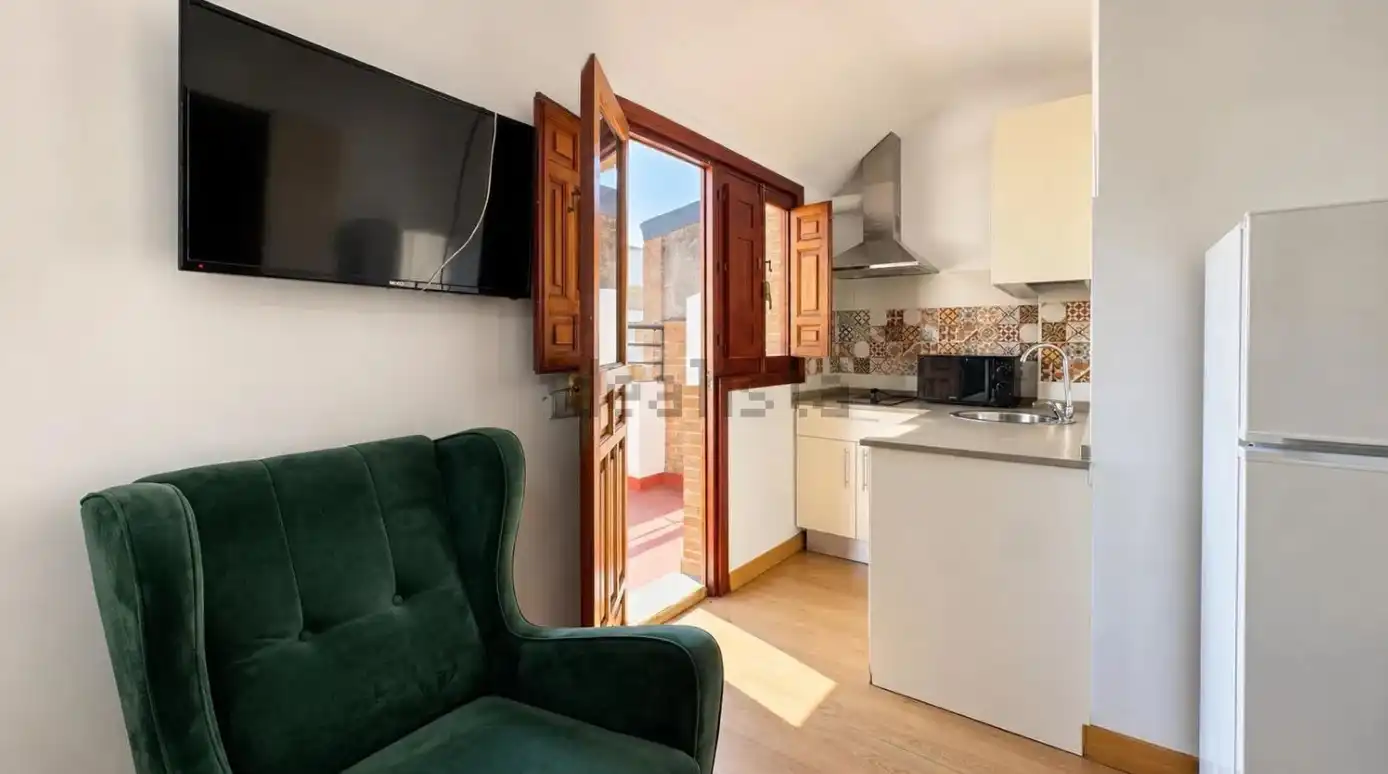 Kitchen of Attic for rent in Granada  with Air Conditioner, Heating and Terrace