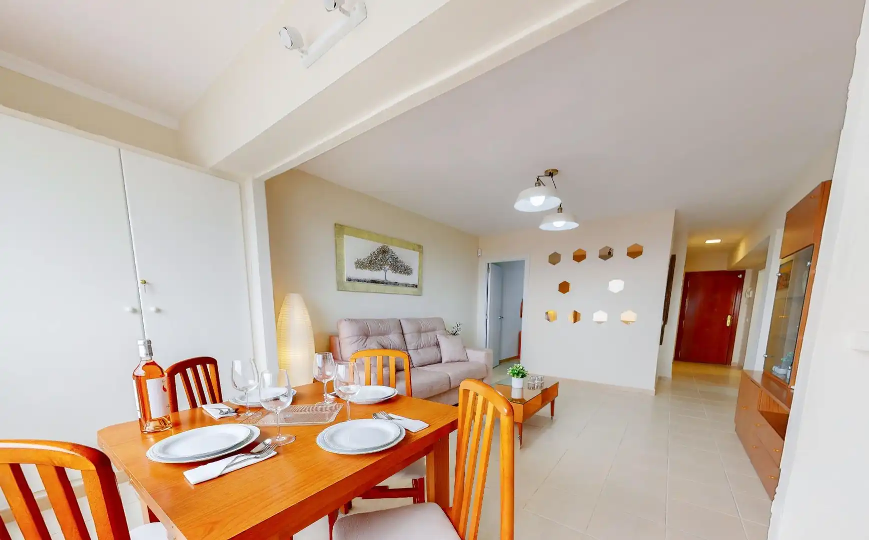 Comedor de Piso de alquiler en Benalmádena con Aire acondicionado, Calefacción y Jardín privado