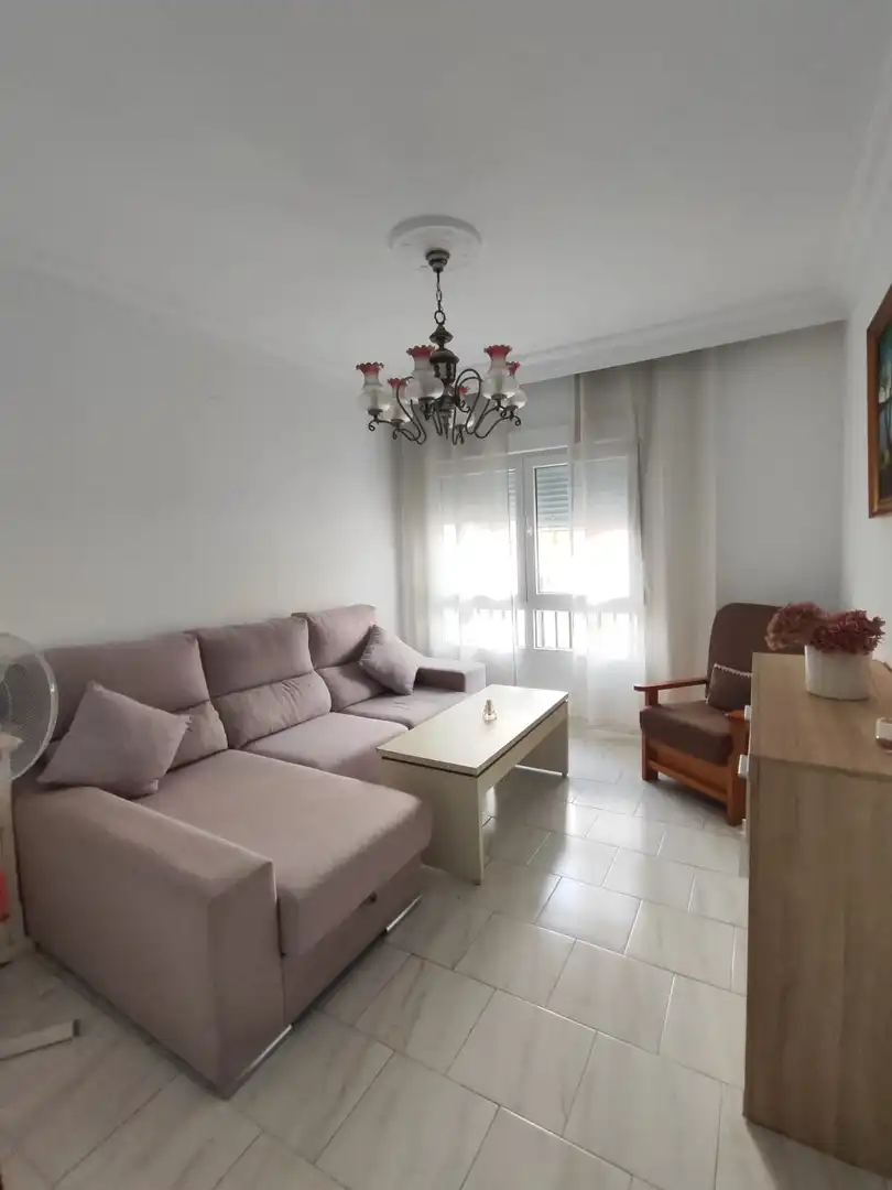 Living room of Flat for rent in Huelva  with Air Conditioner, Furnished and Balcony