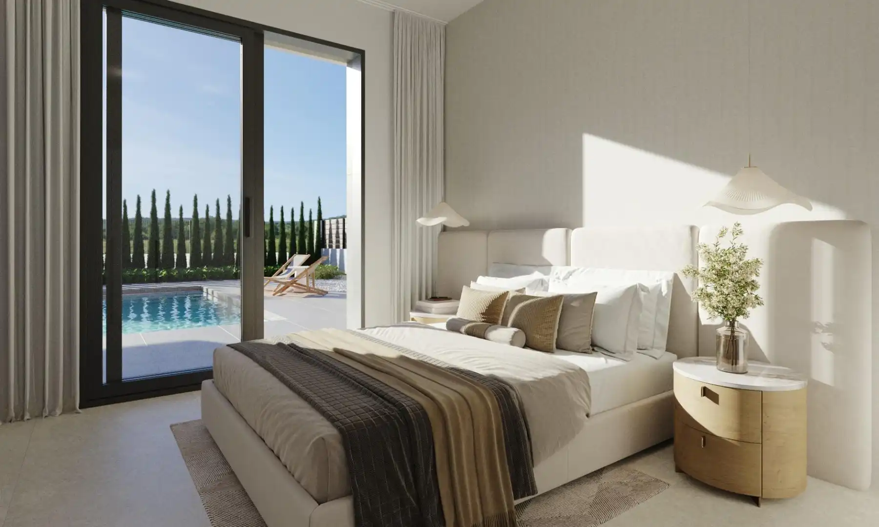 Dormitori de Casa o xalet en venda en Fuente Álamo de Murcia amb Jardí privat, Terrassa i Piscina