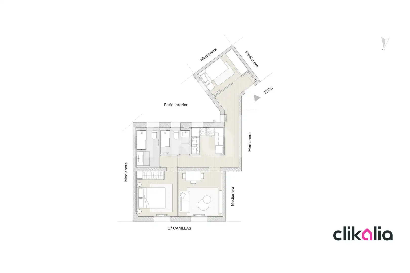 Flat for sale in Madrid  with Air Conditioner and Heating