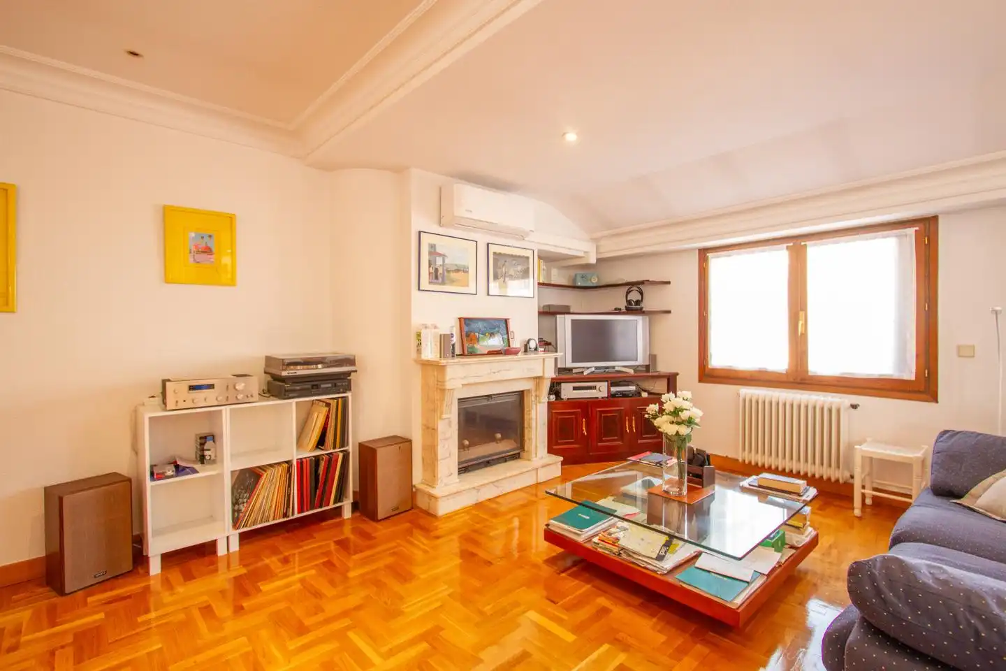 Wohnzimmer von Maisonette zum Verkauf in Villava / Atarrabia mit Klimaanlage, Heizung und Terrasse
