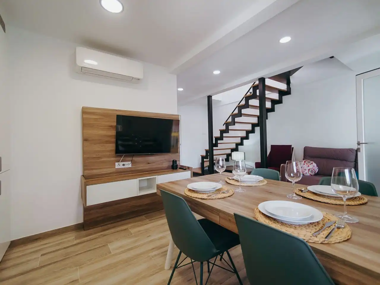 Esszimmer von Wohnung zur Miete in Castell d'Aro, Platja d'Aro i s'Agaró mit Klimaanlage und Terrasse