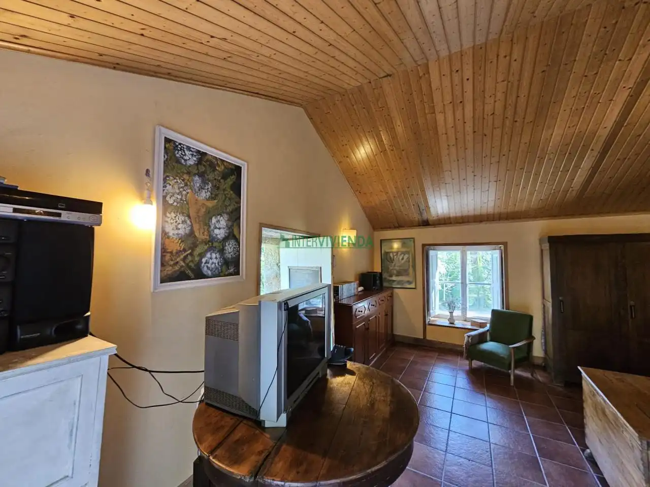 Sala de estar de Finca rústica en venta en A Cañiza   con Calefacción, Jardín privado y Terraza