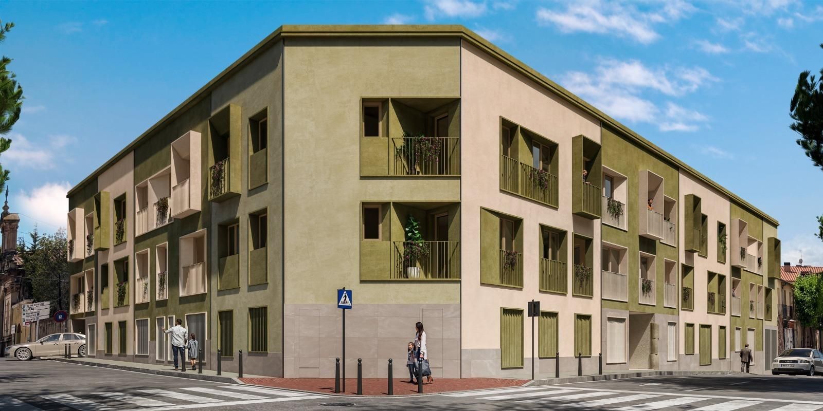 Vista exterior de Pis en venda en Castellar del Vallès amb Aire condicionat, Parquet i Terrassa