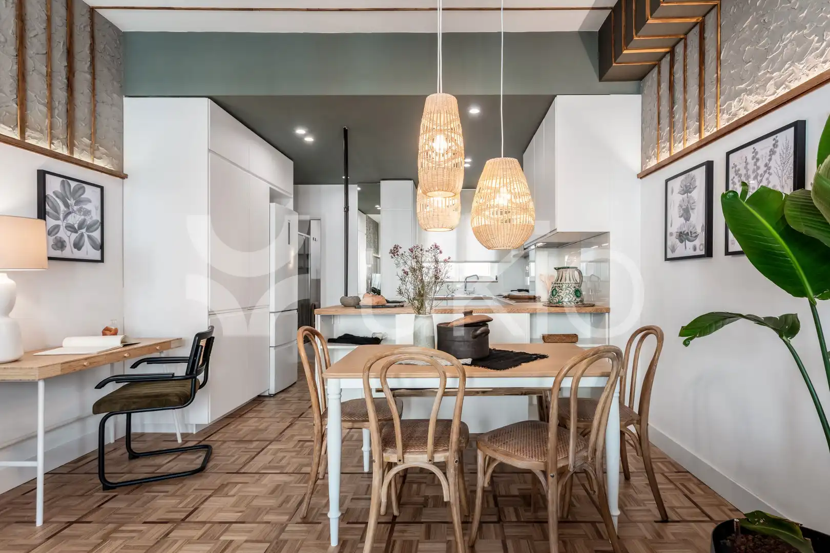 Kitchen of Flat for rent in Madrid  with Air Conditioner, Terrace and Furnished
