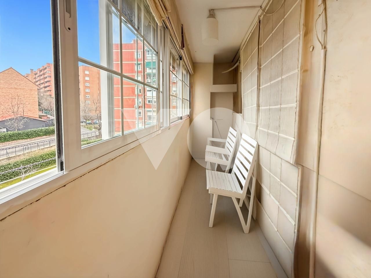 Balcony of Flat for sale in  Madrid Capital  with Air Conditioner, Heating and Storage room