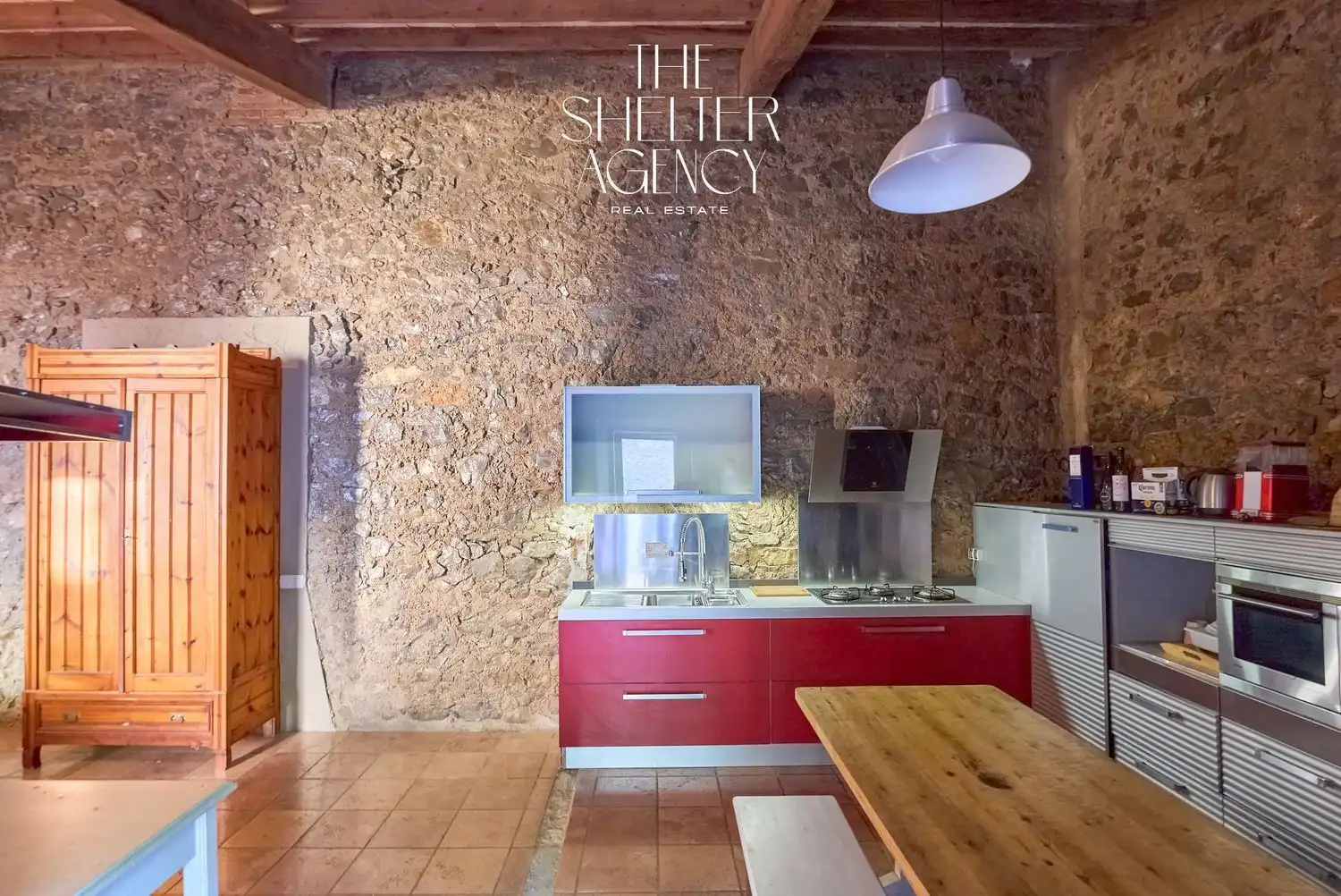 Cocina de Finca rústica en venta en Sant Pere de Ribes con Aire acondicionado, Jardín privado y Piscina comunitaria
