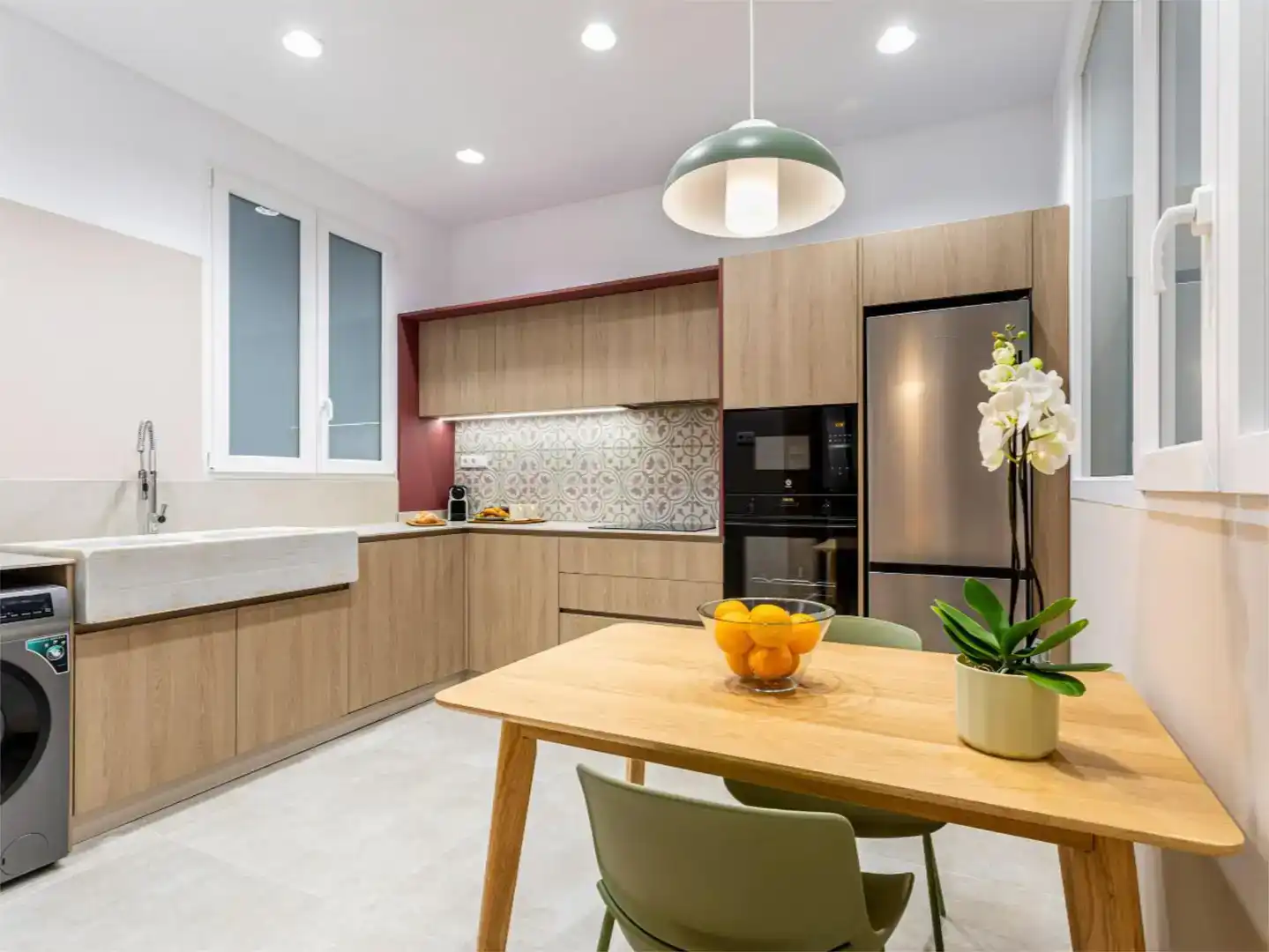 Cocina de Piso de alquiler en Valencia con Aire acondicionado, Jardín privado y Amueblado