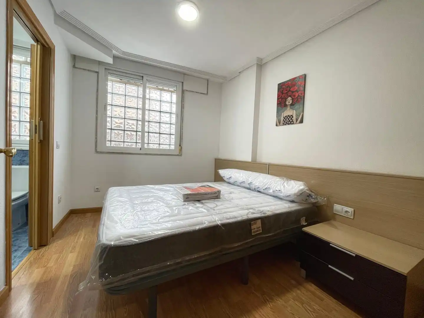 Schlafzimmer von Wohnung zur Miete in Ponferrada mit Möbliert und Balkon