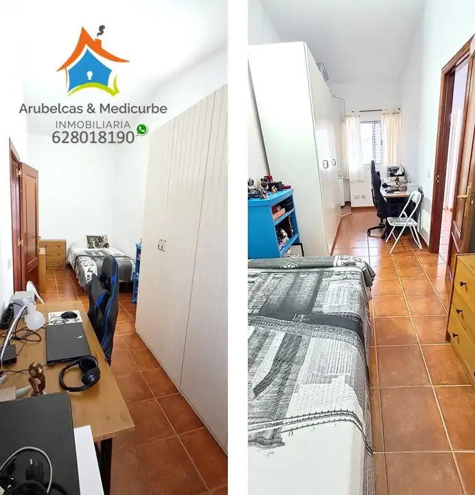 Schlafzimmer von Einfamilien-Reihenhaus zum Verkauf in Arucas mit Ofen, Mikrowelle und Balkon
