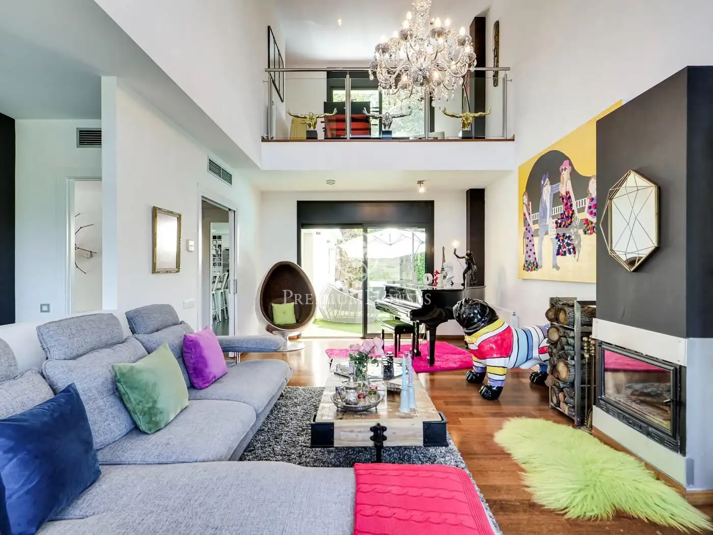 Sala de estar de Casa o chalet en venta en Barcelona con Aire acondicionado, Jardín privado y Terraza
