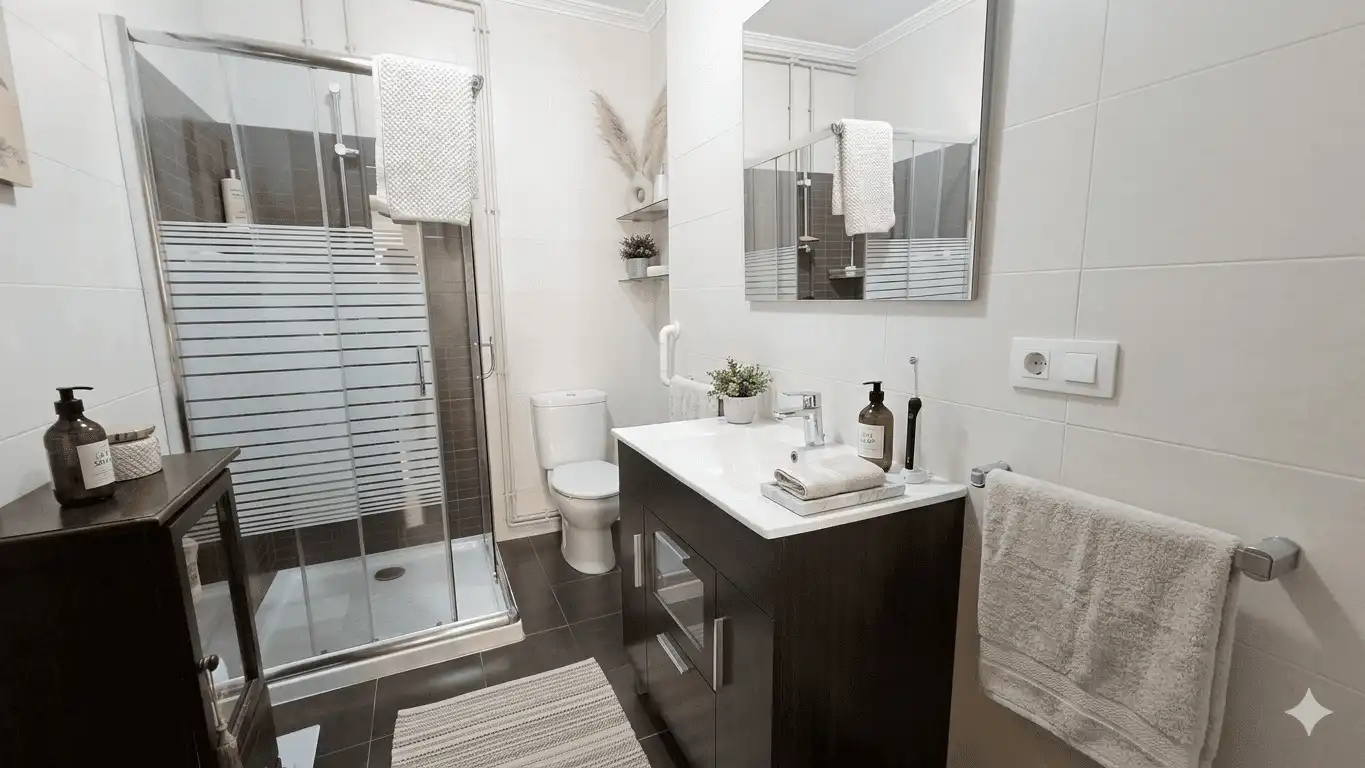 Badezimmer von Wohnung zum Verkauf in Cáceres mit Terrasse