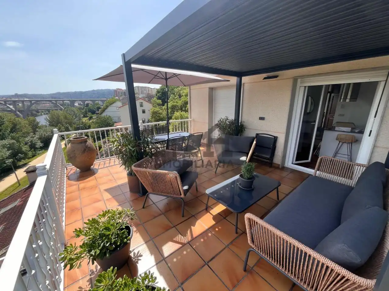 Terrace of Apartments for rent in Ourense Capital   with Air Conditioner, Heating and Parquet flooring
