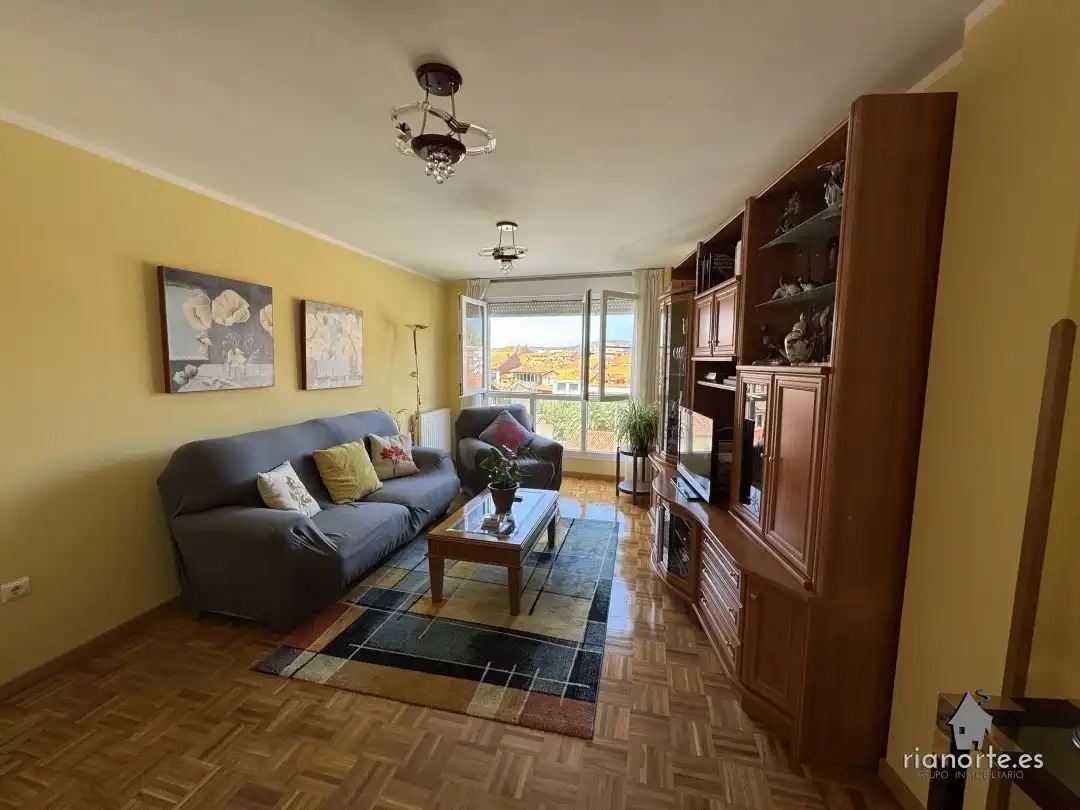 Living room of Flat for sale in Ribadesella  with Heating, Terrace and Furnished
