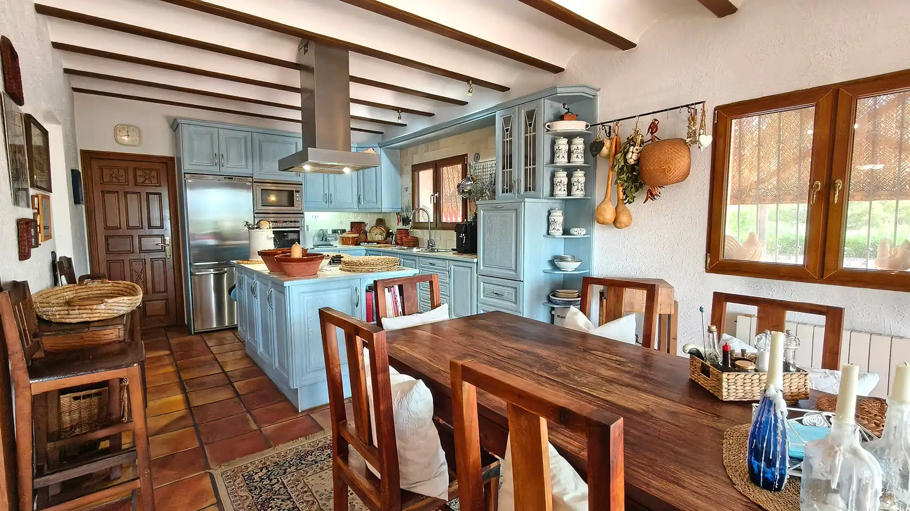 Cuina de Finca rústica en venda en Finestrat amb Aire condicionat, Calefacció i Jardí privat
