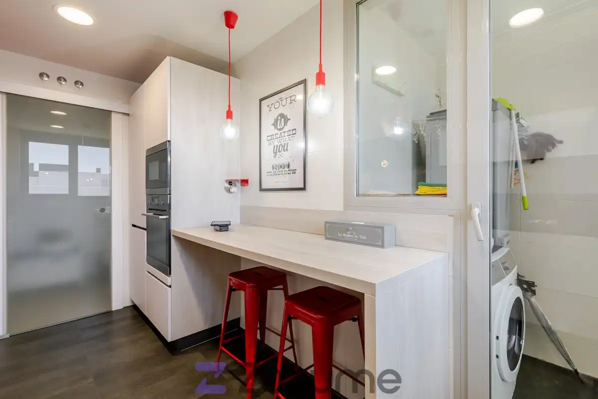 Kitchen of Flat for rent in Madrid  with Air Conditioner, Heating and Private garden