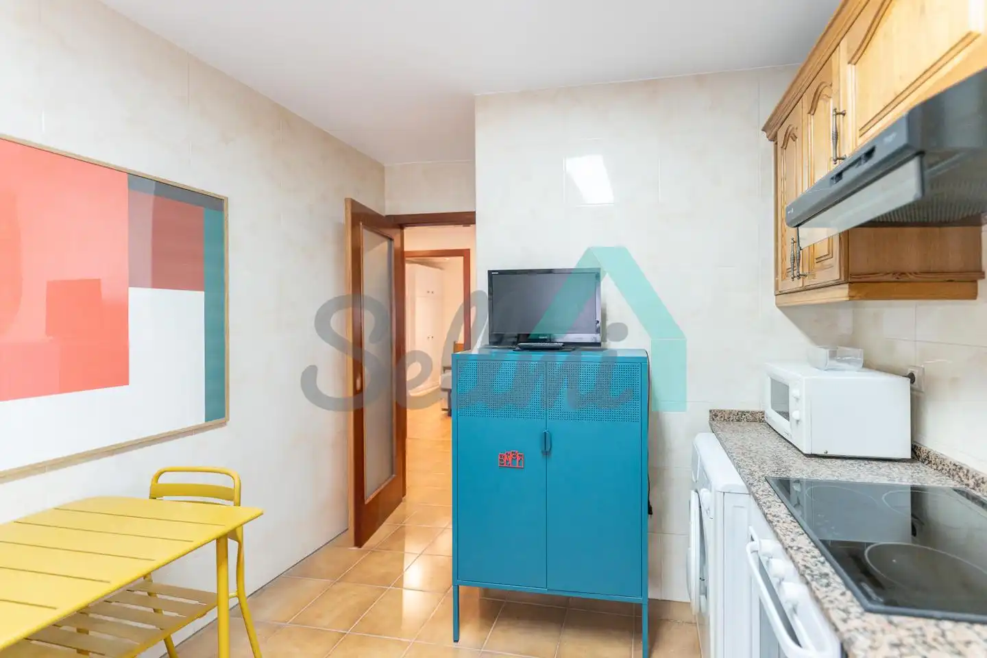 Cocina de Piso de alquiler en Gijón  con Calefacción y Amueblado