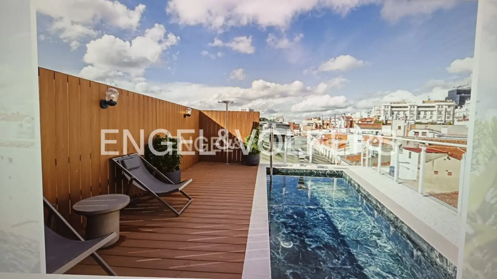 Swimming pool of Flat for rent in Madrid  with Air Conditioner, Heating and Swimming Pool