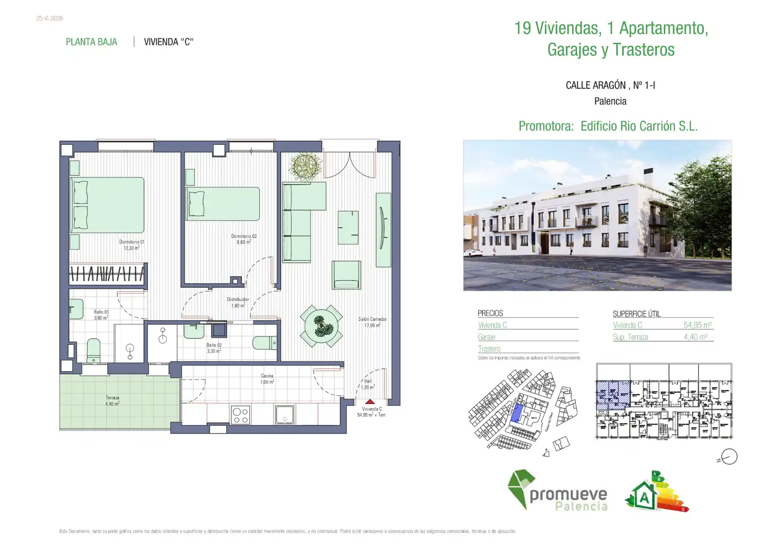Apartament amb ascensor en venda a Paseo del Otero 59
