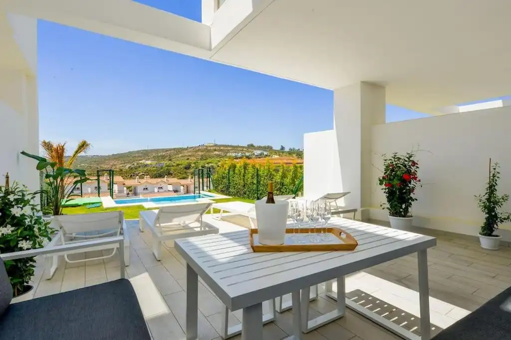 Terrace of Detached homes for sale in Manilva  with Air Conditioner, Private garden and Terrace