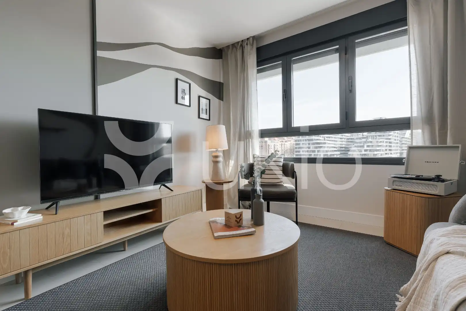 Sala d'estar de Apartament de lloguer en Madrid amb Aire condicionat, Calefacció i Moblat