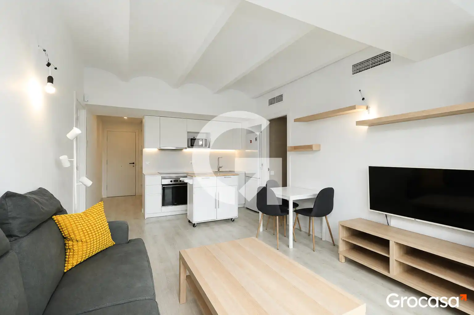 Sala de estar de Piso en venta en Barcelona con Aire acondicionado, Calefacción y Terraza