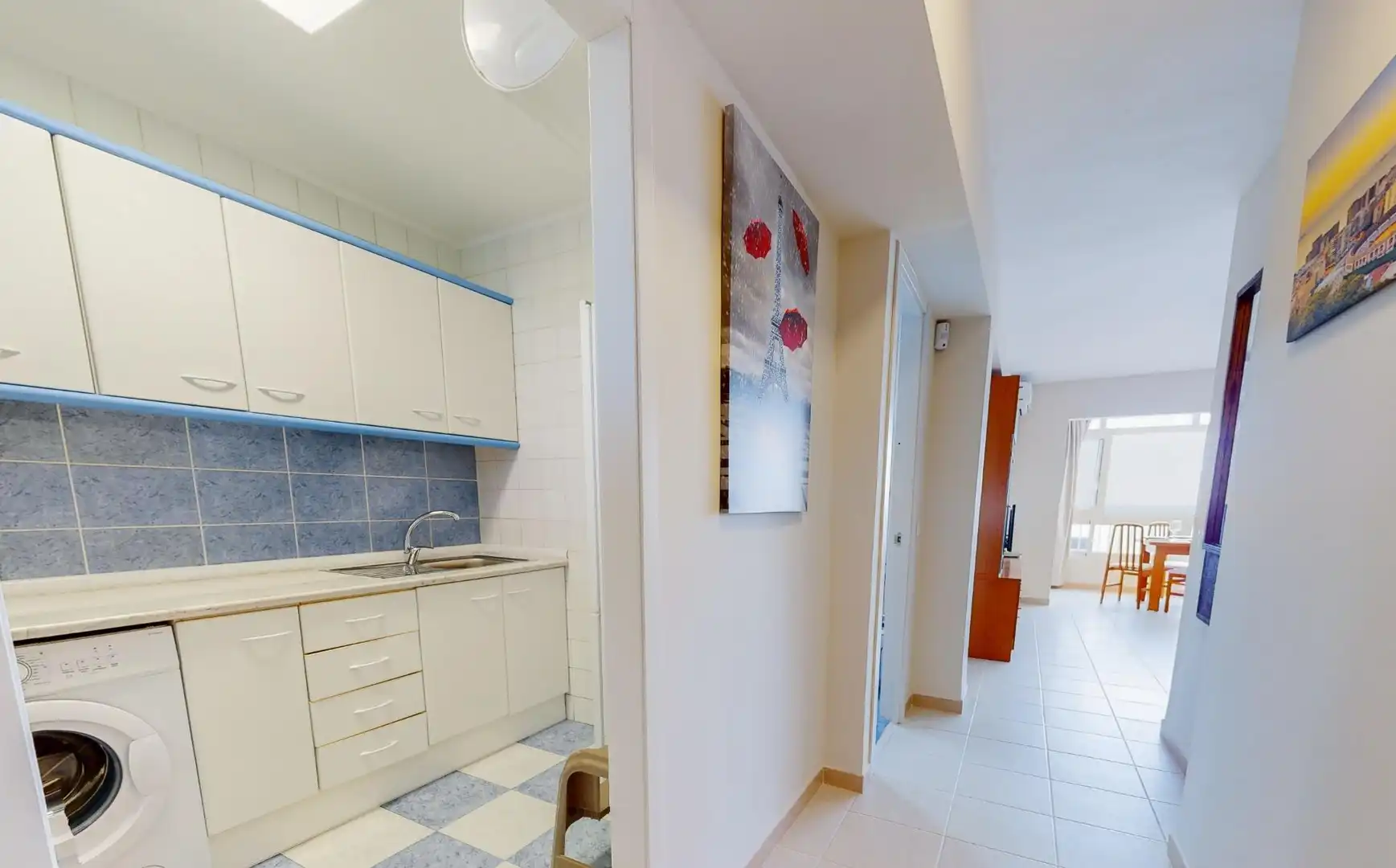 Cocina de Piso de alquiler en Benalmádena con Aire acondicionado, Calefacción y Jardín privado