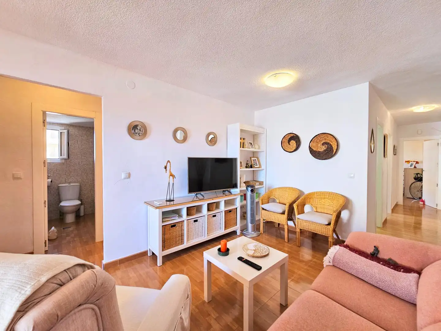 Wohnzimmer von Wohnung zum Verkauf in La Manga del Mar Menor mit Möbliert, Balkon und Alarm