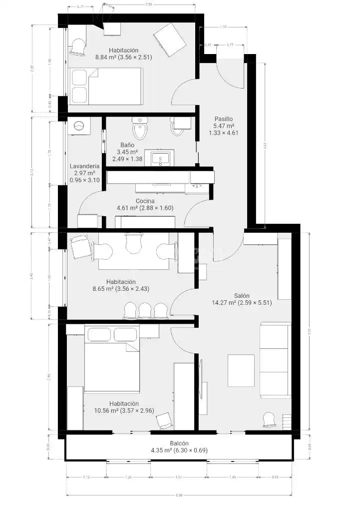 Flat for sale in Granada  with Air Conditioner, Heating and Terrace
