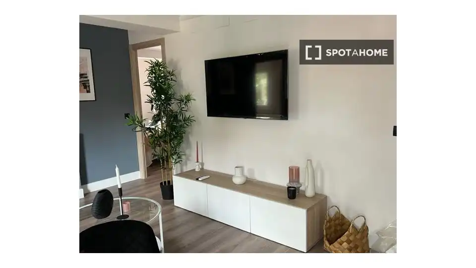 Sala d'estar de Pis de lloguer en Madrid amb Aire condicionat, Calefacció i Moblat