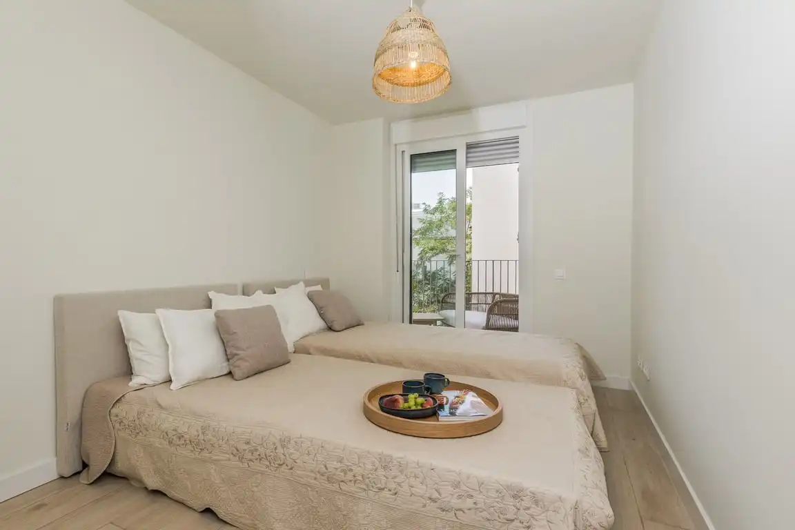 Bedroom of Apartments for rent in Jávea / Xàbia  with Air Conditioner, Storage room and Sauna