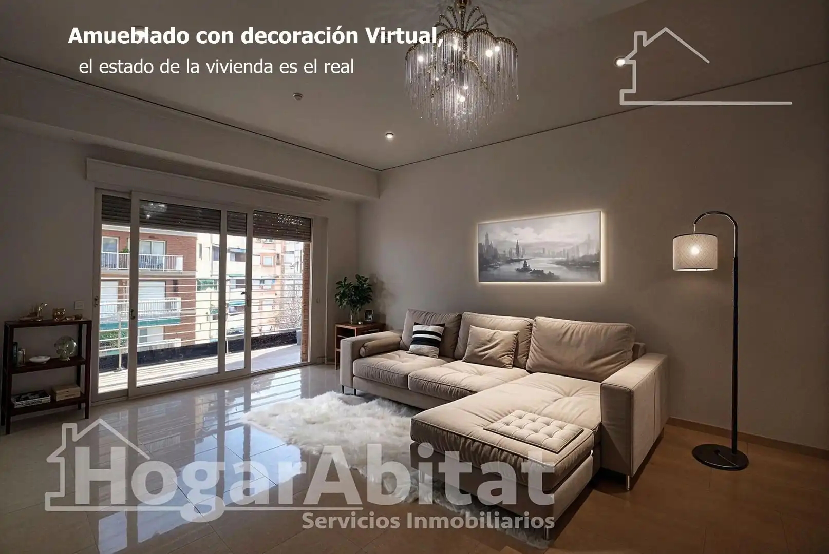 Living room of Flat for sale in Gandia  with Air Conditioner, Terrace and Balcony