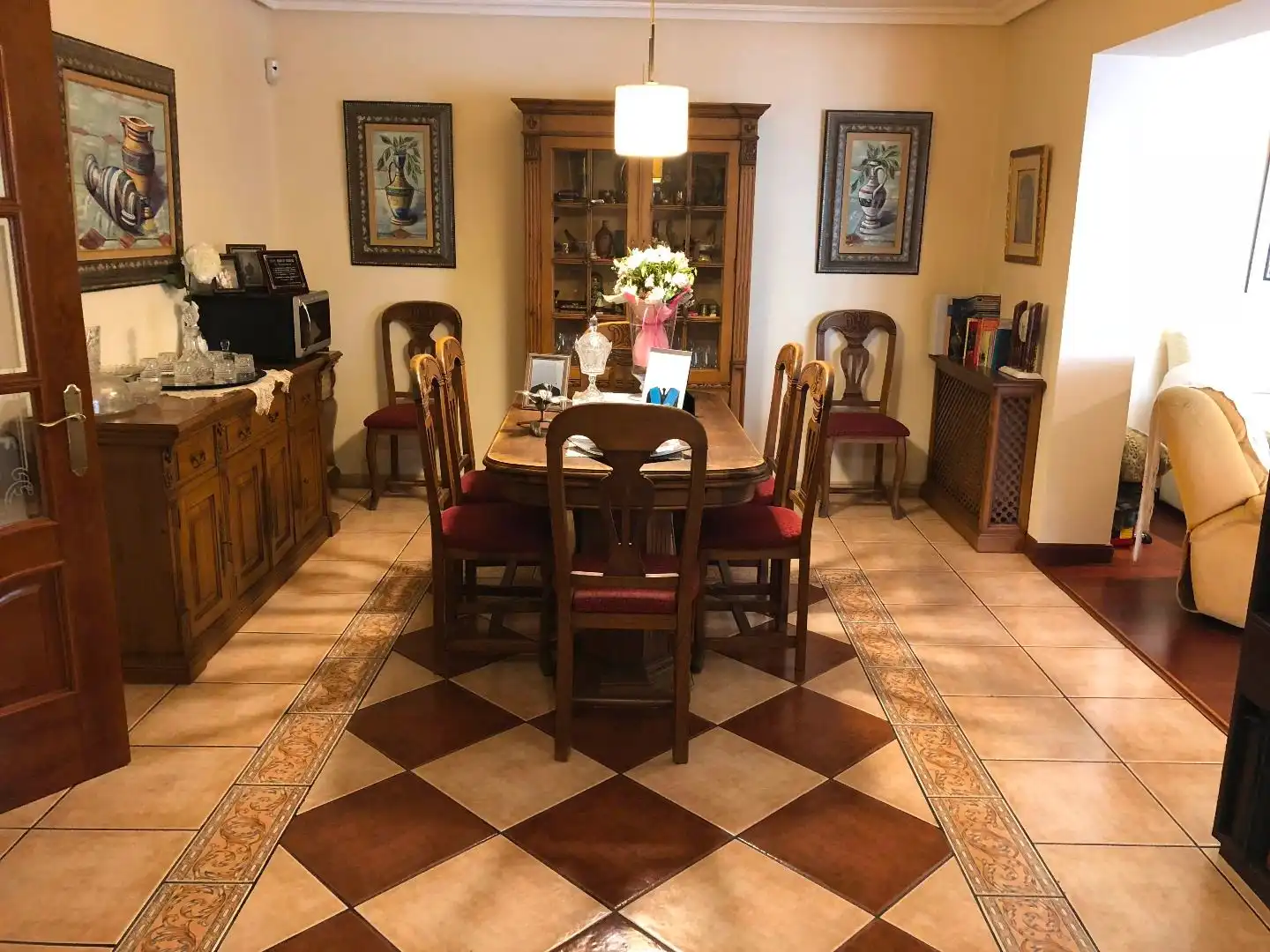 Dining room of Houses for sale in Alcázar de San Juan  with Air Conditioner, Heating and Private garden