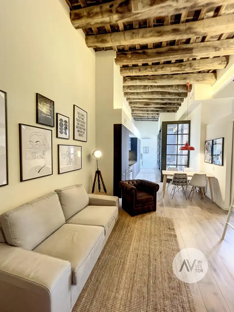 Sala de estar de Ático de alquiler en Barcelona con Aire acondicionado, Calefacción y Terraza