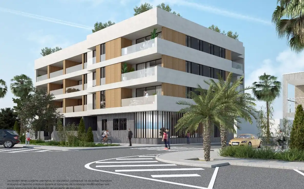 Vista exterior de Planta baja en venta en Elche / Elx con Parquet, Terraza y Piscina