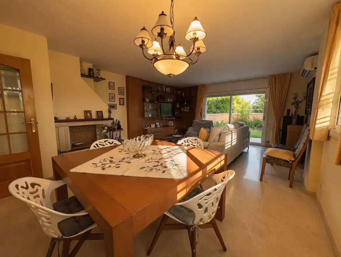 Comedor de Casa adosada en venta en Sant Joan Despí con Aire acondicionado, Calefacción y Jardín privado