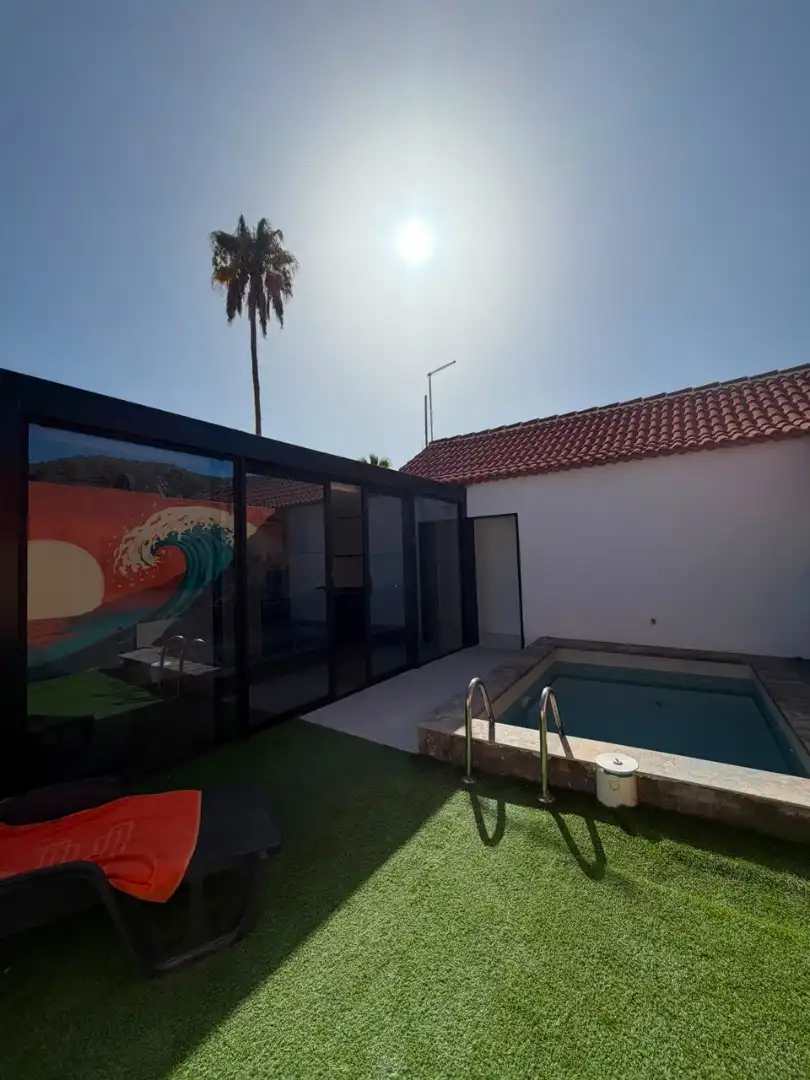 Exterior view of Houses for rent in Mogán  with Air Conditioner, Private garden and Terrace