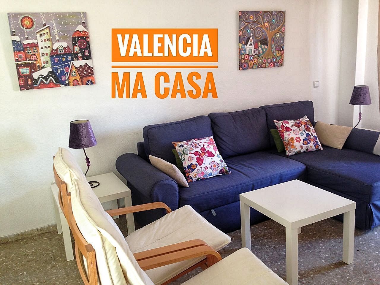 Living room of Flat to rent in  Valencia Capital  with Air Conditioner, Heating and Furnished
