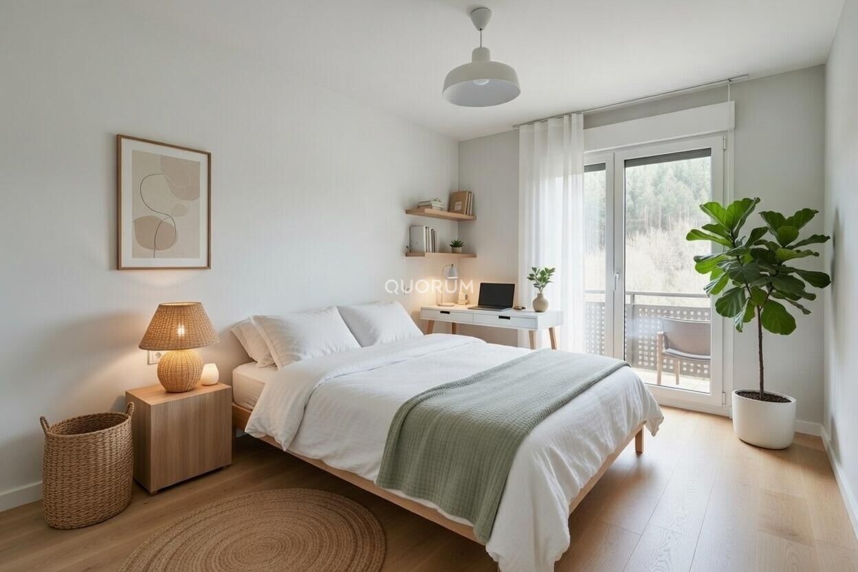 Schlafzimmer von Einfamilien-Reihenhaus zum Verkauf in Plentzia mit Heizung, Privatgarten und Terrasse